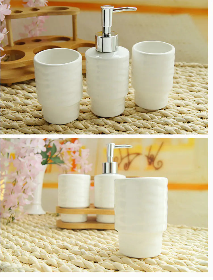 Wooden Toothbrush Holder Set
